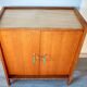 Buffet with fin profile, brass handles and scoubidou, 1950s.