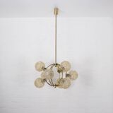 H. Tynell style amber globe chandelier