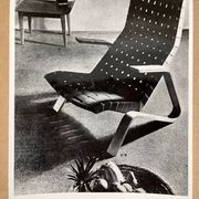 Original photo of Grasshopper armchair by Eero Saarinen for Knoll / USA, 1948