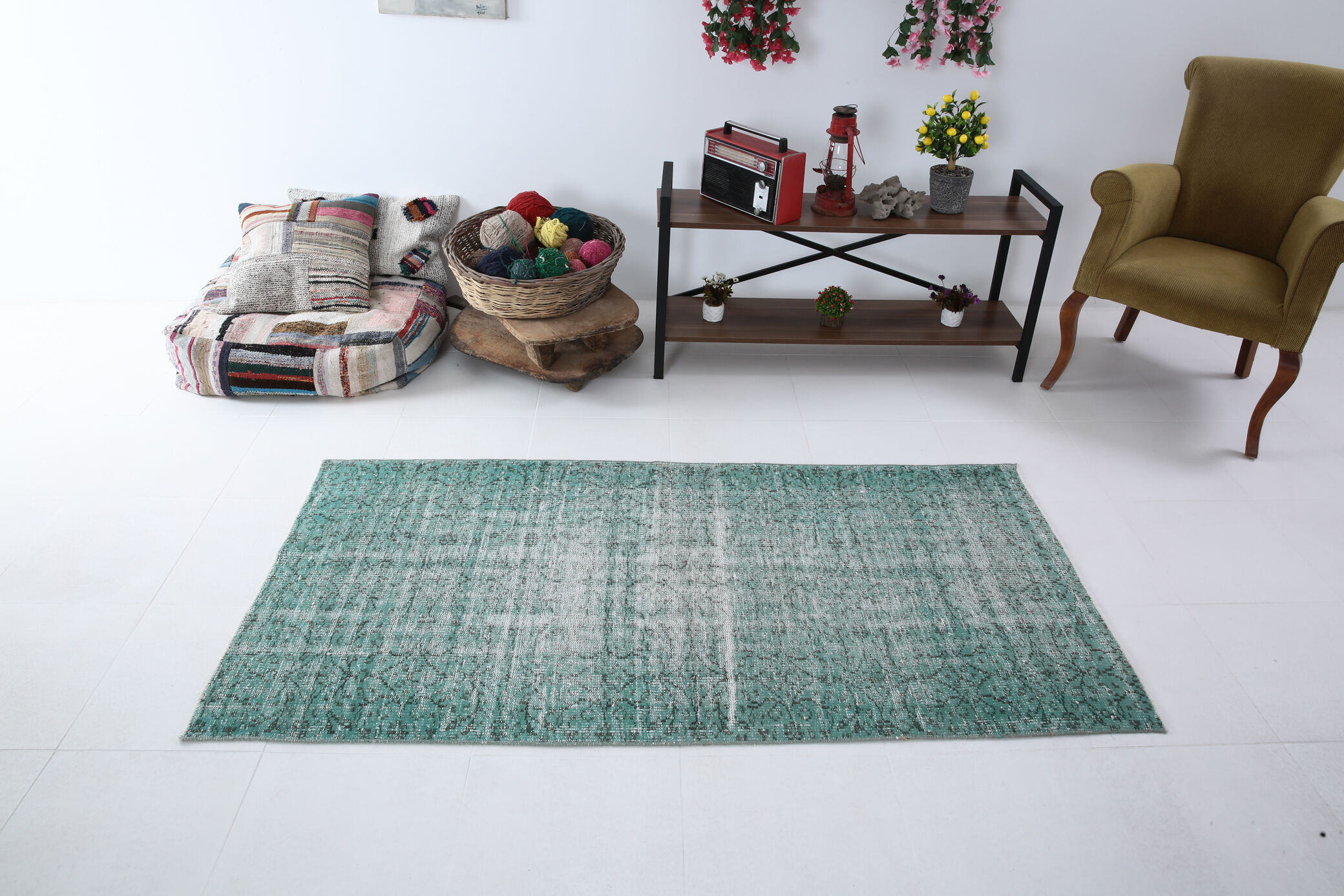 Water green rug 196x96cm