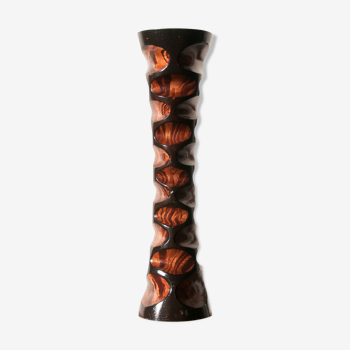 Exotic wooden candlestick