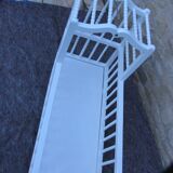 White turned wooden cradle