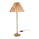 Brass table lamp with pleated shade, 1950s