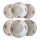 Set of 6 vintage Badonviller soup plates – French earthenware with decoration