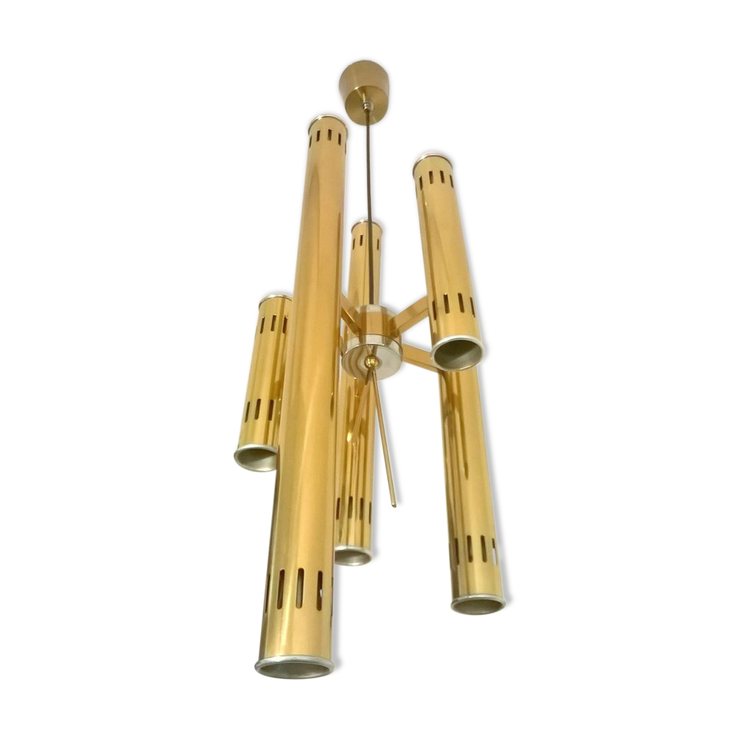 Brass pendant lamp by Oscar Torlasco 1970s