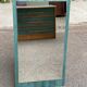 Vintage rectangular mirror blue green 50x90cm