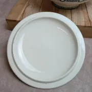 Soupière ancienne en terre de fer Salins – Modèle Saïda – Décor bleu