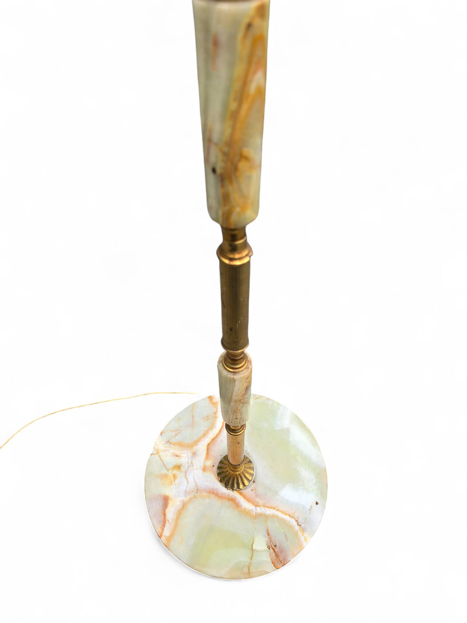Lampadaire Mid-Century 40's - 50's marbre et laiton