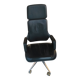 Black leather executive chair - silver interstuhl