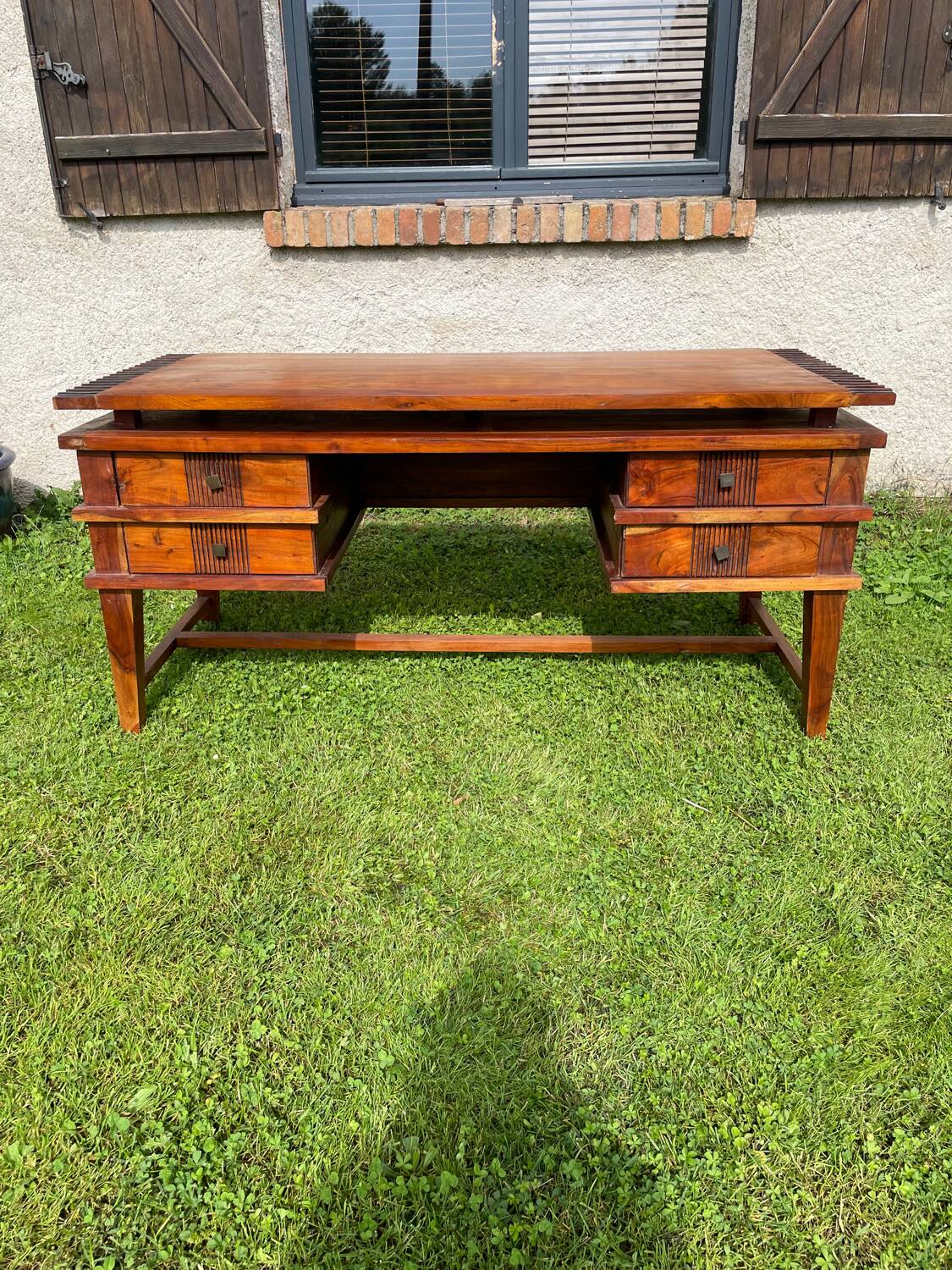 Vintage exotic wood desk 80/90