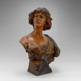 Terracotta bust of Judith by Ricardo Aurilli, circa 1900-1910