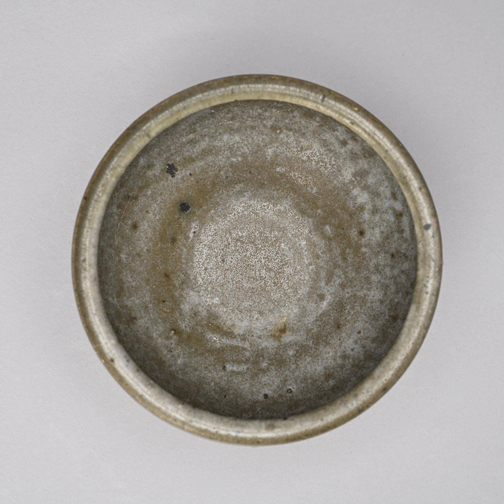 Bowl on pedestal by ceramist Edouard Chapallaz, circa 1970