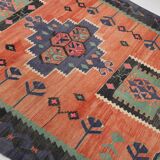 6x9 Tile Color Anatolian Kilim Rug, Turkish Kilim Rug, 174x279Cm
