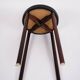 Tabouret de bar - bois de rose et cuir noir - design danois - années 1970