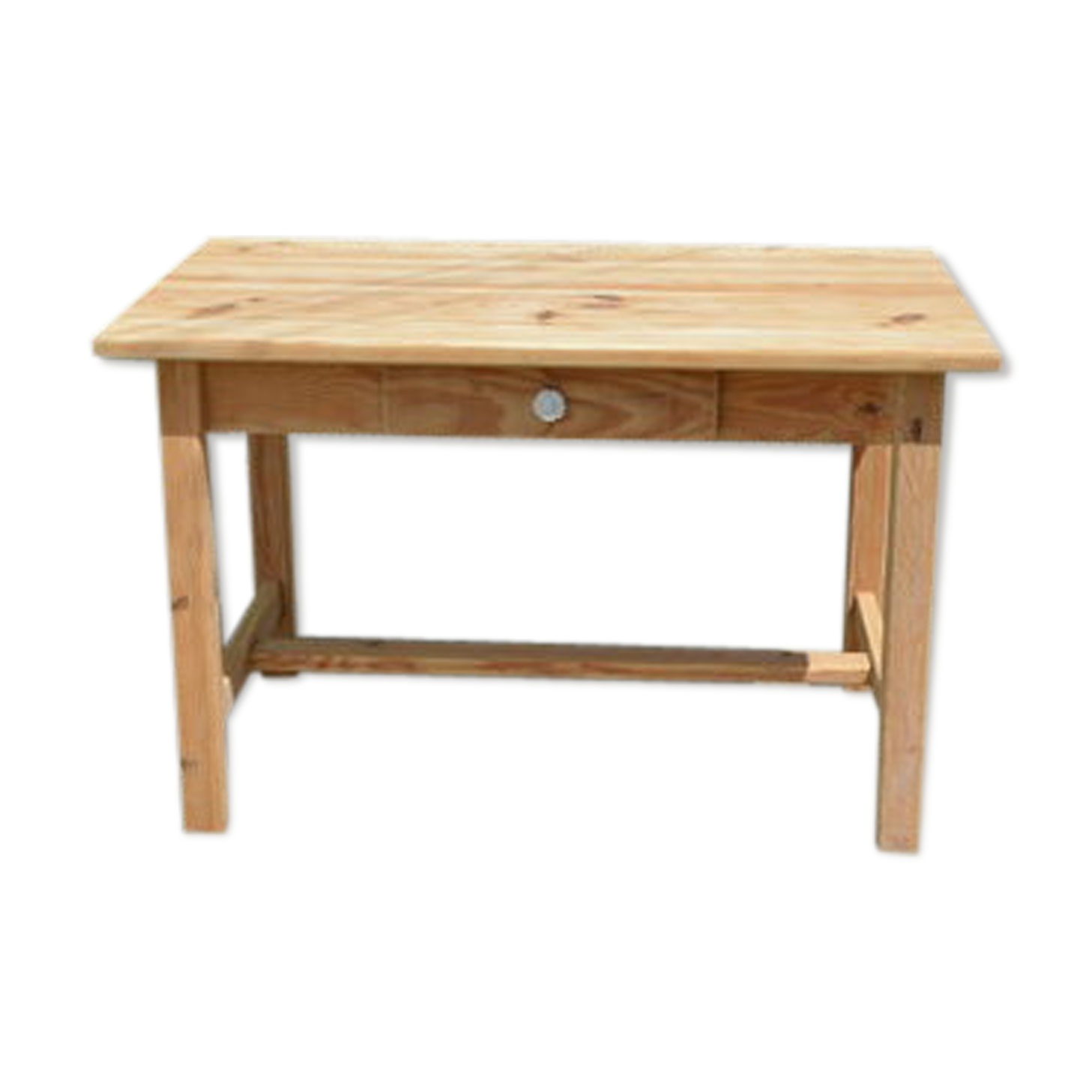 Natural wood farm table