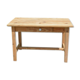 Natural wood farm table