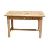 Natural wood farm table
