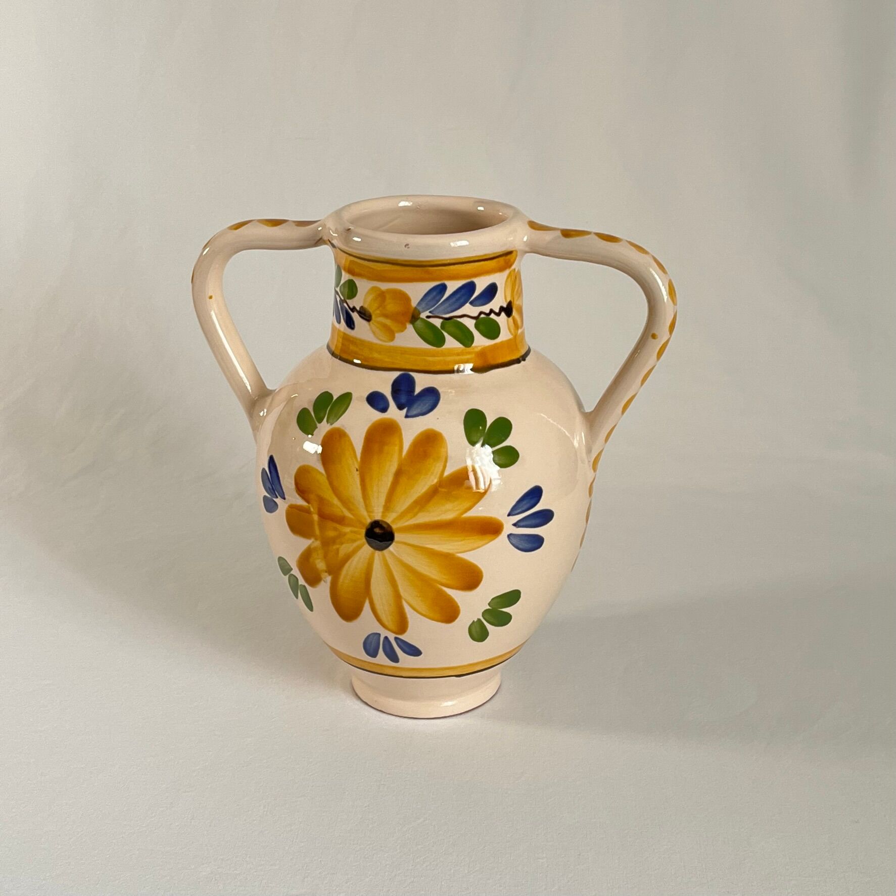 Vase amphora ceramic decoration flowers