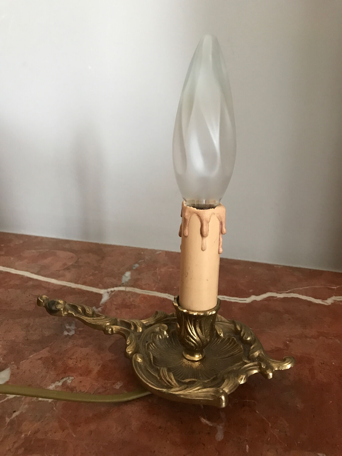 Table lamp, electrified candle holder