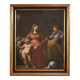 Antique Italian painting from the 17th century, Holy Family