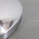 1950s Czechoslovakian walnut & chrome round side table, refurbished