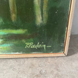 La Brière, Brittany, oil on canvas signed P Poulain