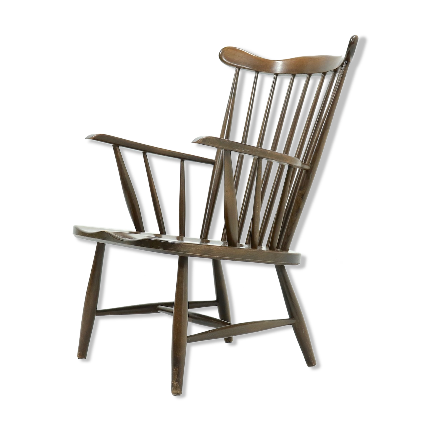 Scandinavian spindle back armchair 1960s