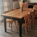 Solid oak farm table