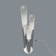 Chrome metal and glass floor lamp, 1970s