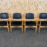 4x 60s 70s dining armchairs Danish design oak Denmark