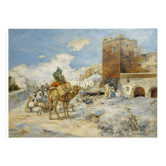 A. Guevenne – Animated Orientalist Scene with Camel – Oil on Canvas -