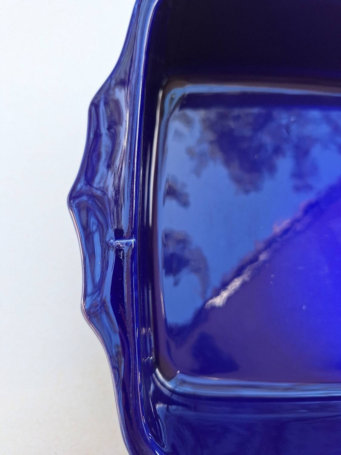 Indigo blue ceramic dish