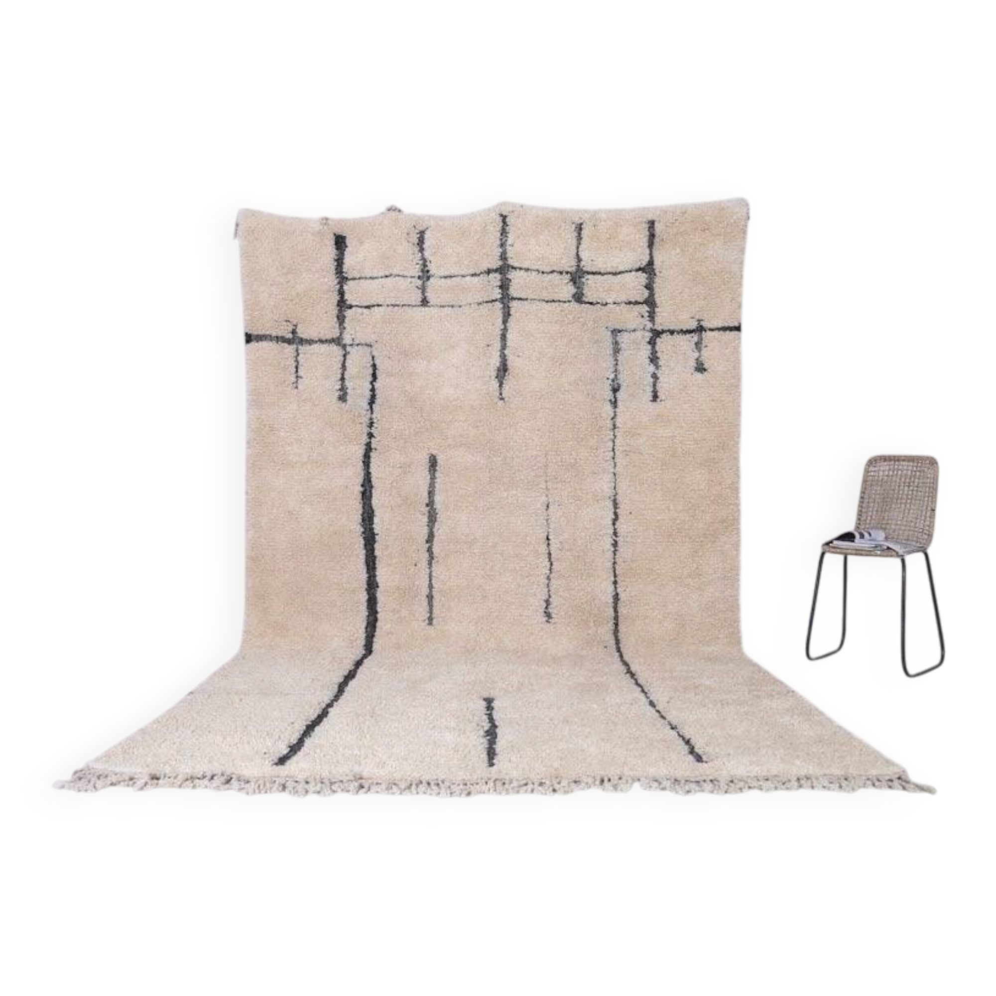 Tapis en laine taille 2/2 m