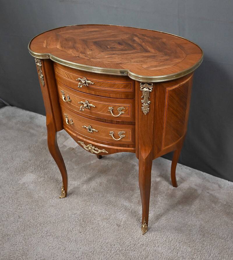 Petite Commode Coiffeuse en Acajou, style Transition – 1940