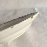 6 soup plates, ironstone from Longchamp, Arlette pattern, 1950s