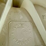 Set of 2 high bar stools from the 70s, friedrich stückenbreker design, vintage plastic