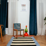 Handmade red symmetry tufted wool rug 120 x 180 cm