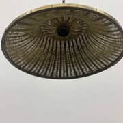 Woven brass wire hanging lamp , 1950s