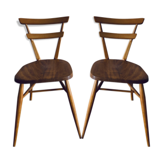 Pair of chairs "stacking chair" model from Ercol