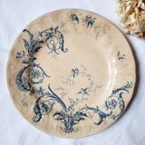 Antique dessert plates mismatched iron earth