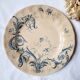 Antique dessert plates mismatched iron earth