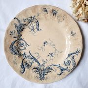 Antique dessert plates mismatched iron earth