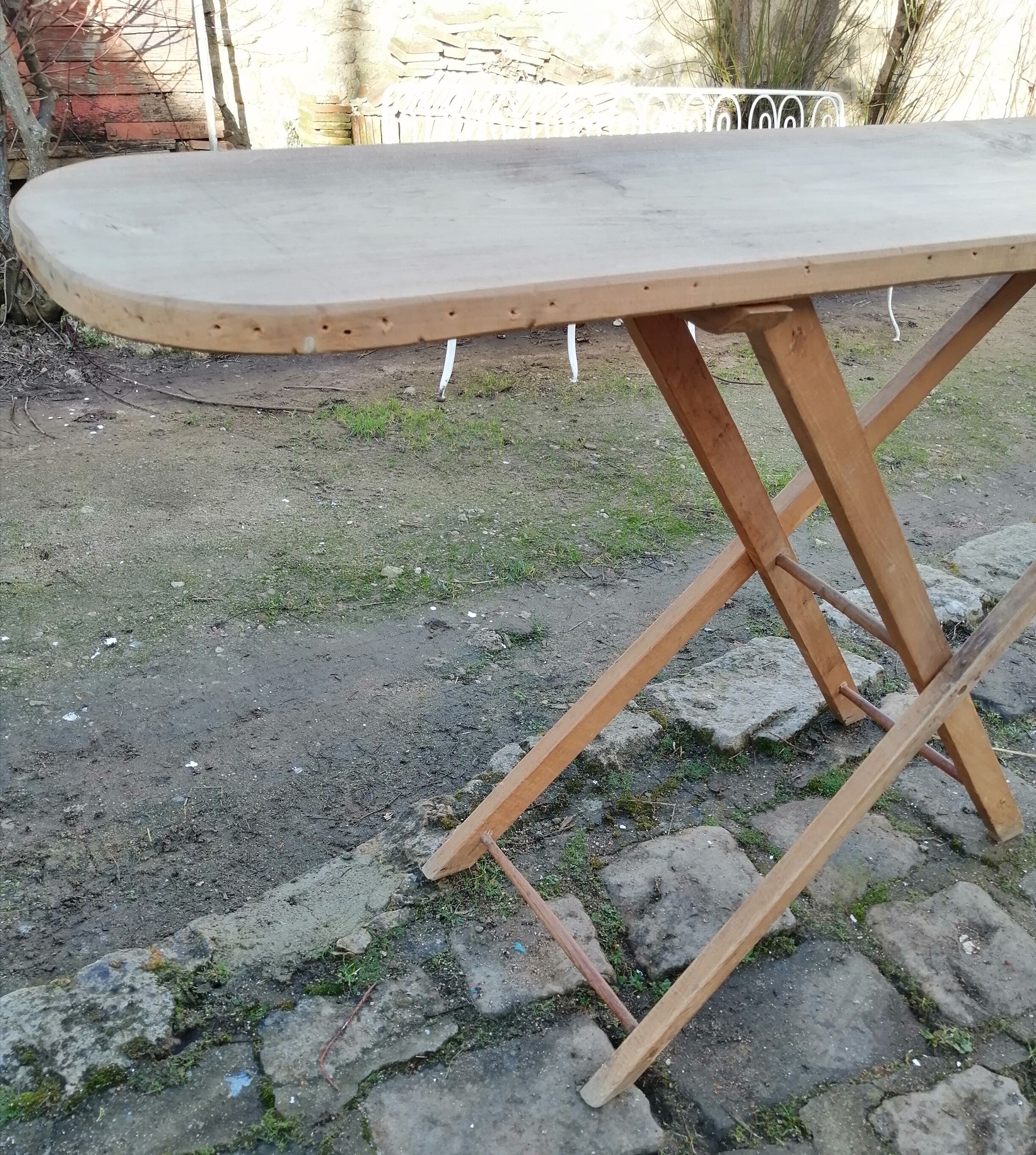Wooden ironing board