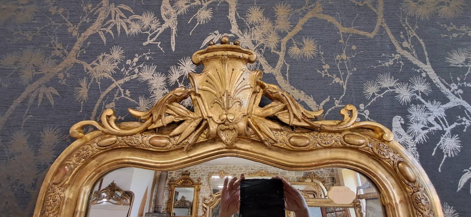 19th century mirror 134x75