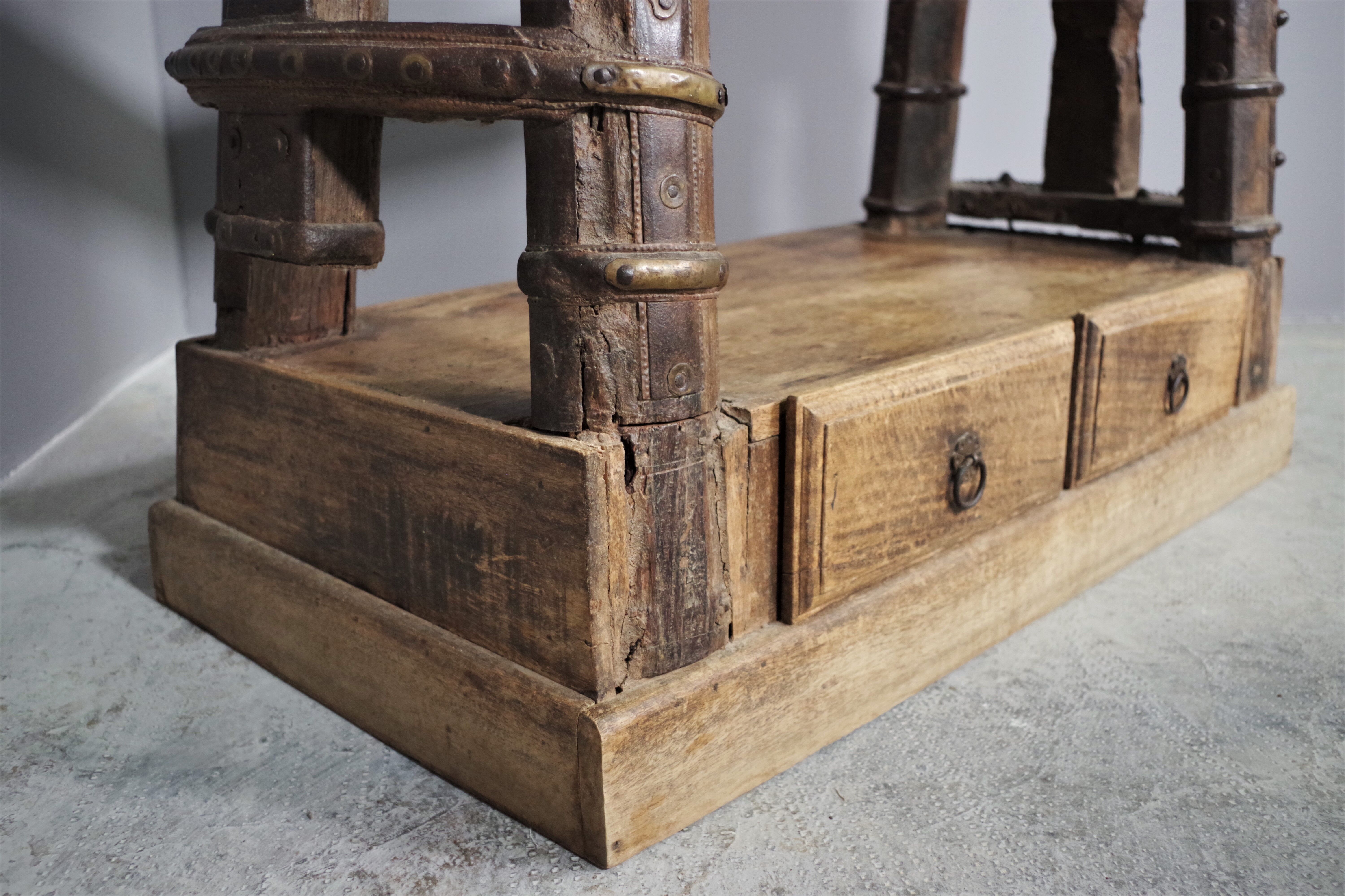Ancient Indian library made of teak wood