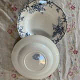 Set of 2 ironstone soup plates by Hippolyte Boulenger