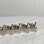 Set of 6 origami bird knife holders