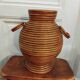 Handcrafted rattan amphora