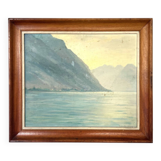 Vue de Lac - Pierre Antoine Cluzeau - Huile sur toile