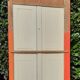 Pair of 19th-century cupboard doors and frame, woodwork